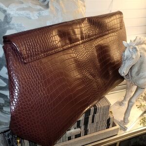 H&M Burgundy Oversized Clutch